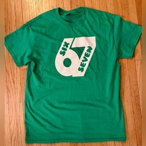 6 7 six seven green T-shirt
